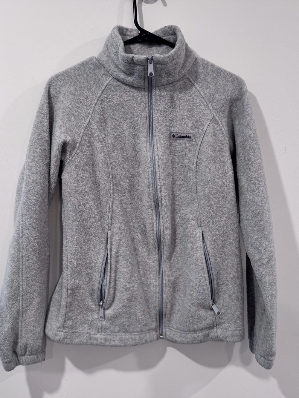 Columbia Light Gray Sherpa Fleece Jacket Women’s Medium